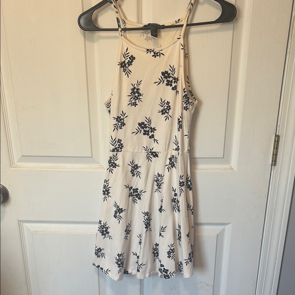 Floral Print Cream Dress